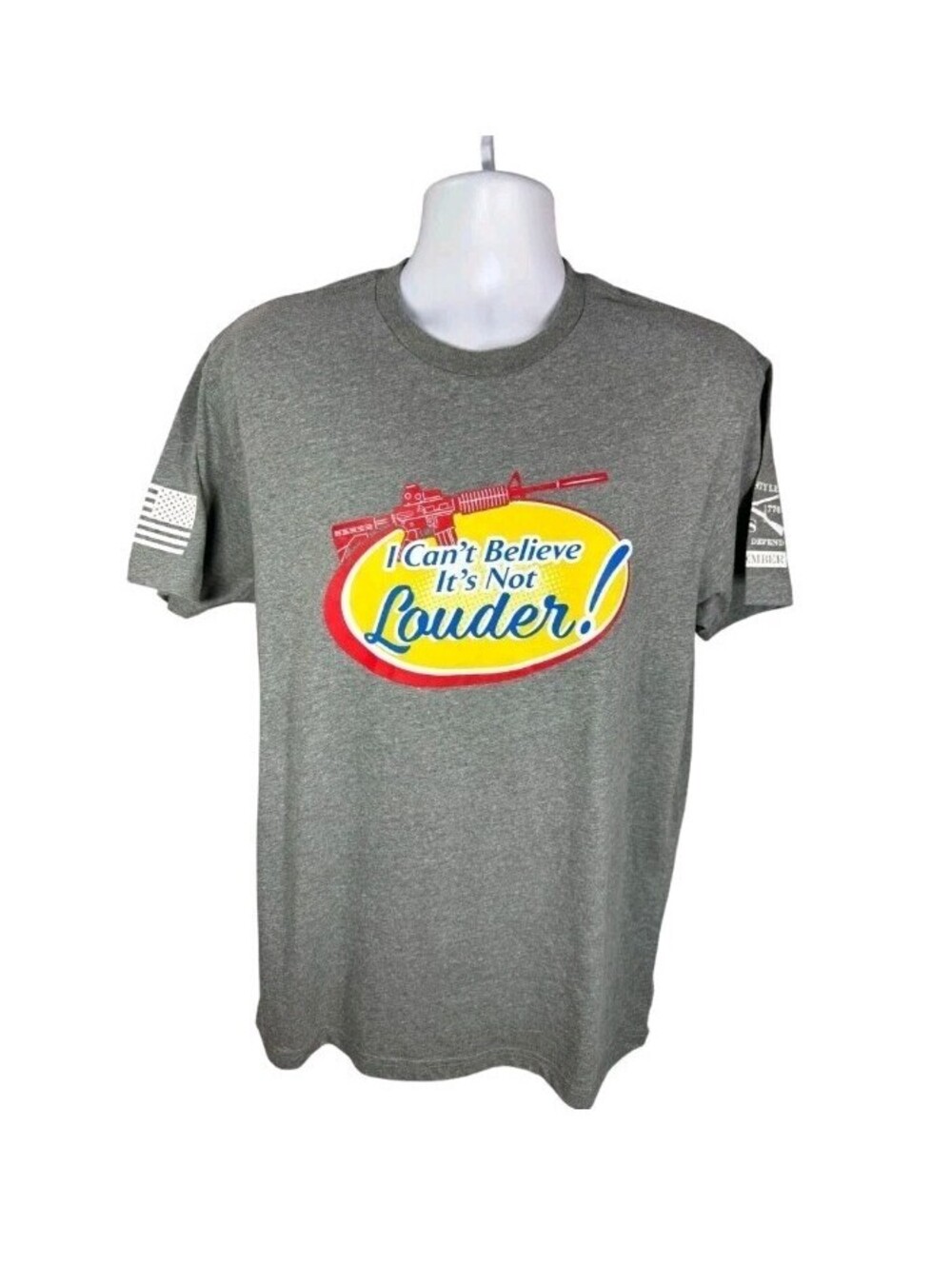 Grunt Style I Can’t Believe It’s Not Louder Gray T-Shirt Size Large NWT